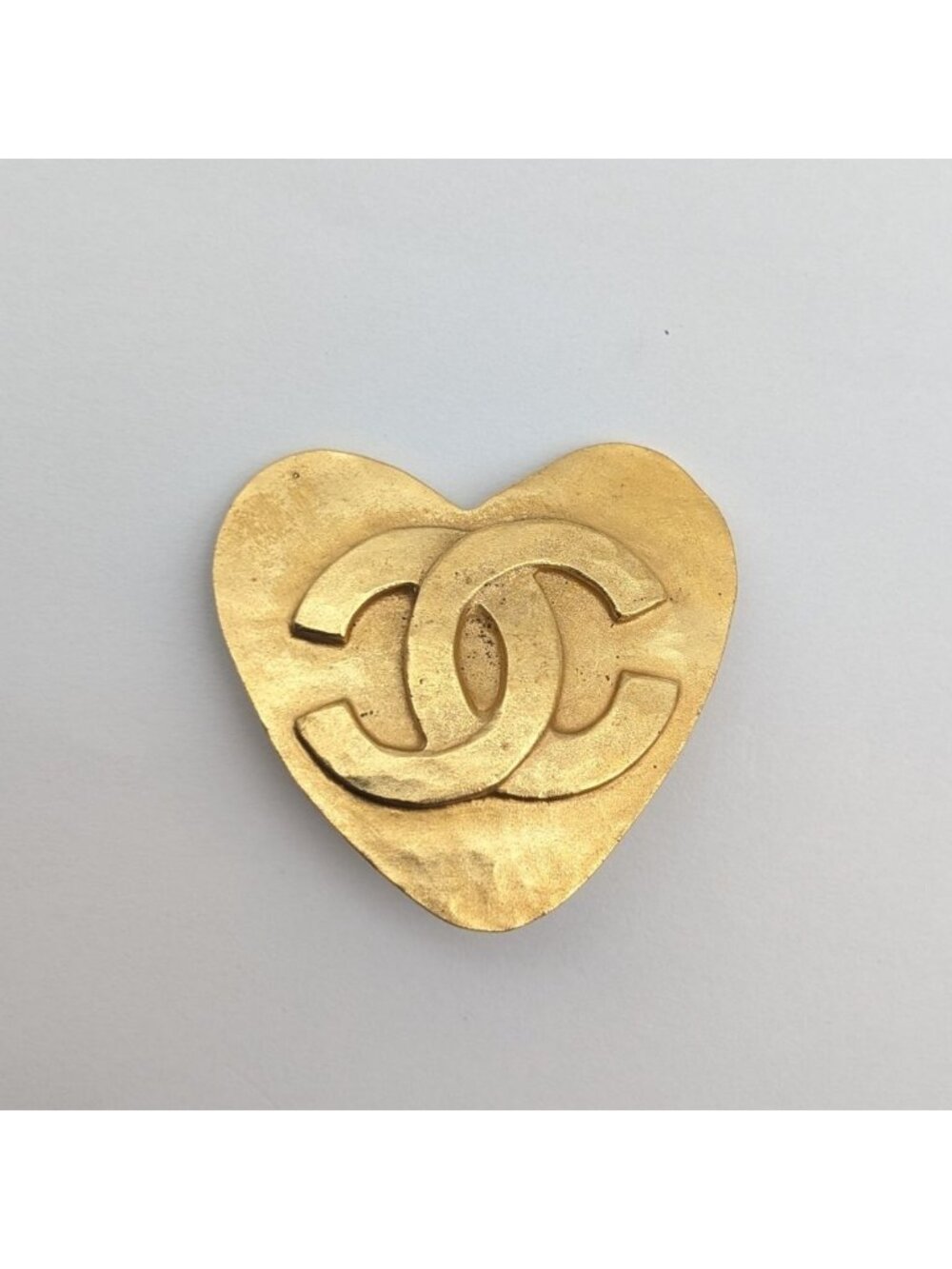 Chanel Earrings CC Logo Gold Vintage Single